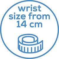 Wrist circumference - Suitable for a circumference from 14 cm